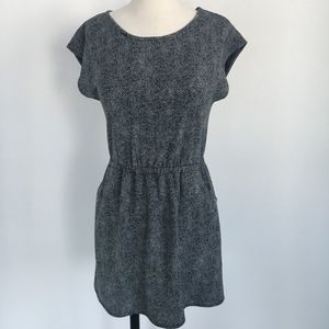 Grey Herringbone Dress with Key Hole Back